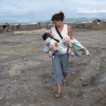 Rachel bringing Yolanda to hospital - Haiti